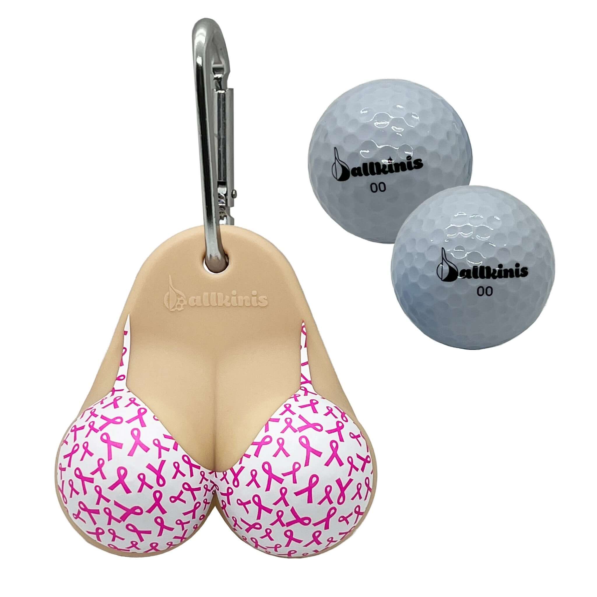 Ballkinis Top Breast Cancer Awareness Golf Ball Holder - ballkinis