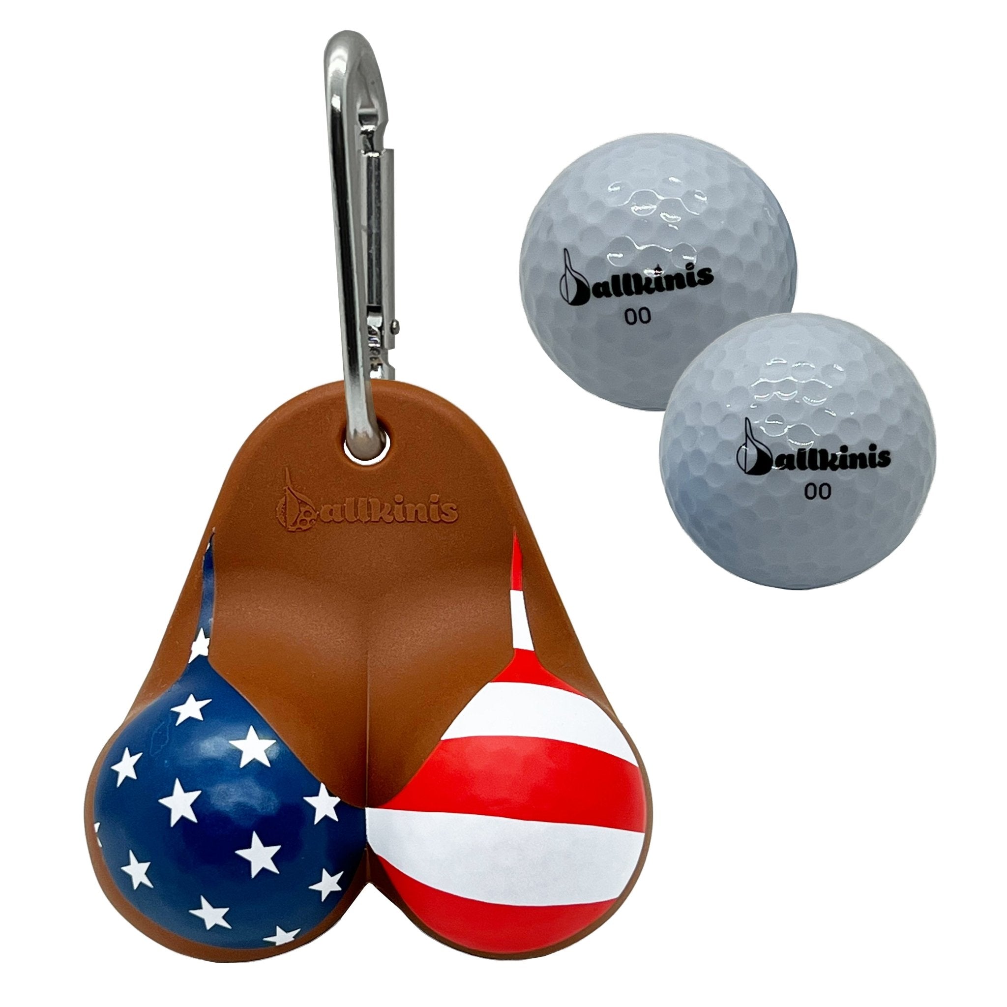 Ballkinis Top USA Bikini Funny Golf Ball Holder Pouch Sack Gift Innovative Souvenirs Club Storage - ballkinis
